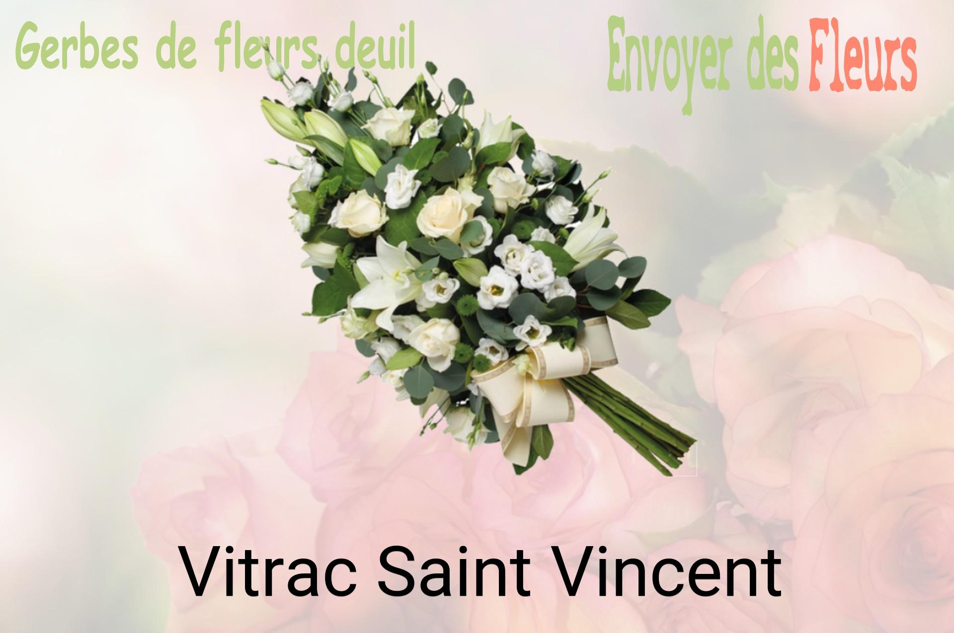 Gerbe de fleurs de deuil livrée à Vitrac-Saint-Vincent